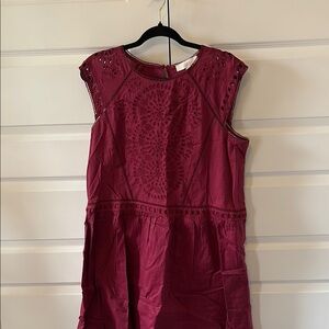 Loft Elegant Burgundy Dress